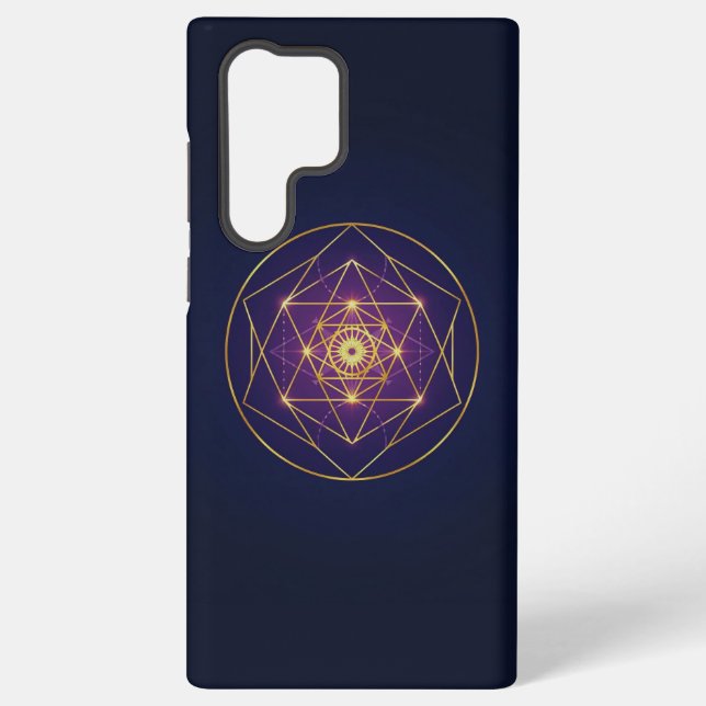 Coque Samsung Galaxy Celestial Golden Mandala — Balance in the Infinite (Verso)