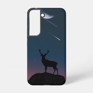 Coque Samsung Galaxy cerf au clair de lune