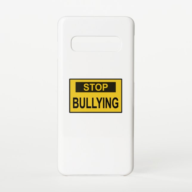 Coque Samsung Galaxy Cesser le signe d'intimidation jaune (Dos)