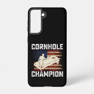 Coque Samsung Galaxy Champion de Cornhole Drapeau Américain USA 4 Juill
