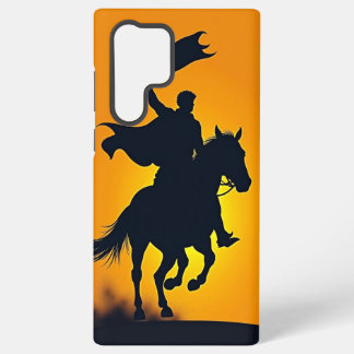 Coque Samsung Galaxy "Charge Triomphante : Une Silhouette à l'Aube" Coq