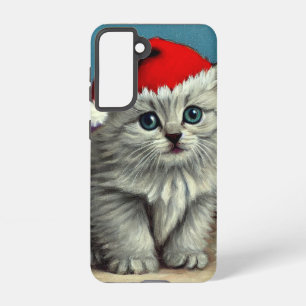 Coque Samsung Galaxy Chat de Noël Vintage à Santa Hat