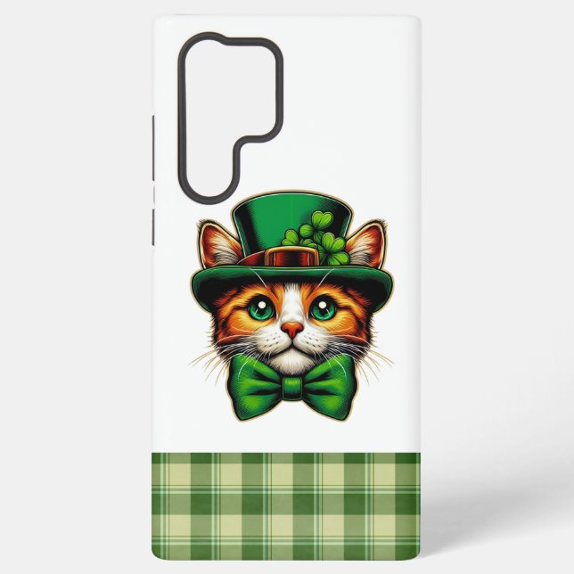 Coque Samsung Galaxy Chat mignon/chaton Saint Patrick's Day (Verso)