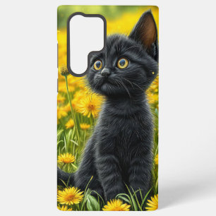 Coque Samsung Galaxy Chat noir de dessin animé
