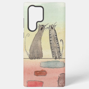 Coque Samsung Galaxy Chats de ruelle à l'aquarelle