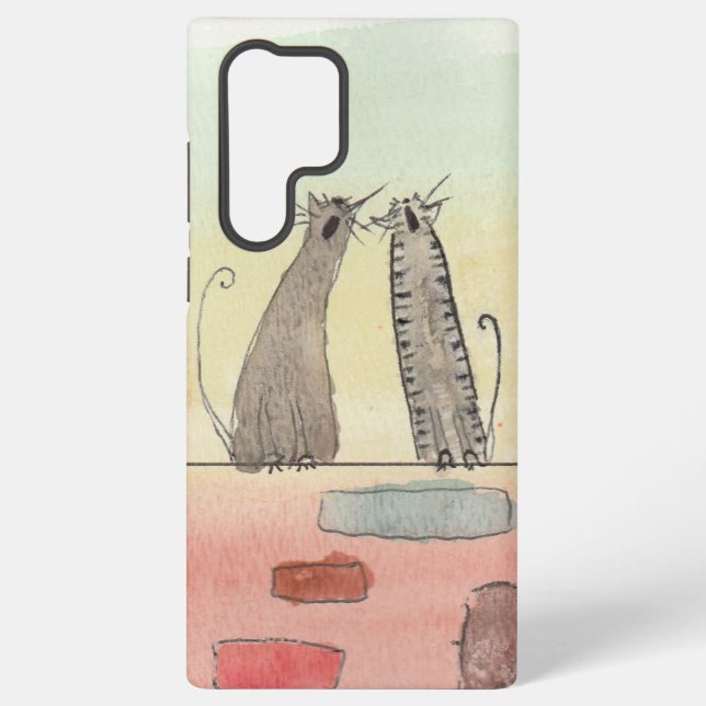 Coque Samsung Galaxy Chats Watercolor Alley (Verso)
