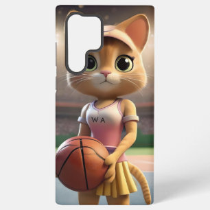 Coque Samsung Galaxy Chatte de netball féminine,