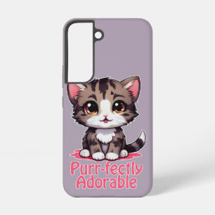 Coque Samsung Galaxy Chibi Kawaii Kitten Purr parfaitement adorable en 