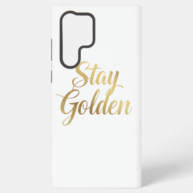Coque Samsung Galaxy Chic Gold Script Motivation Message (Verso)