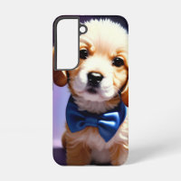 Chiot souple adorable avec jolie Cravate de Bow bl