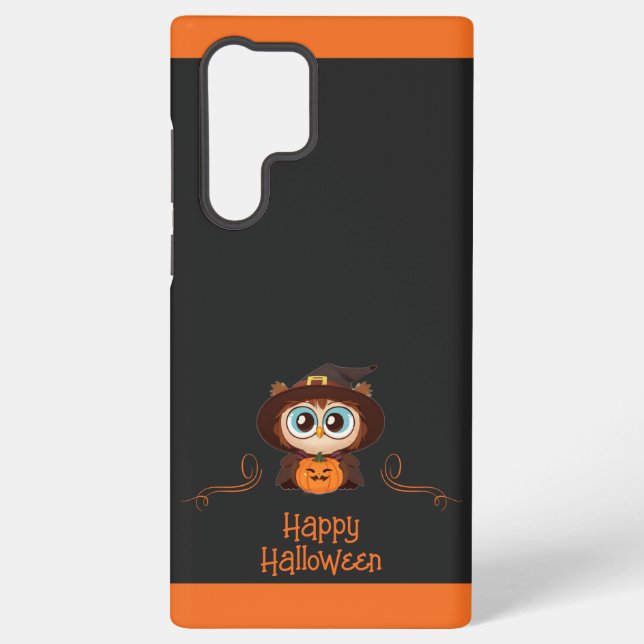 Coque Samsung Galaxy Chouette/Automne/Automne/Halloween/citrouille (Verso)