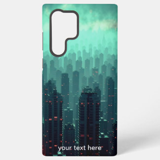 Coque Samsung Galaxy Ciel de New York de nuit sarcelle foncé