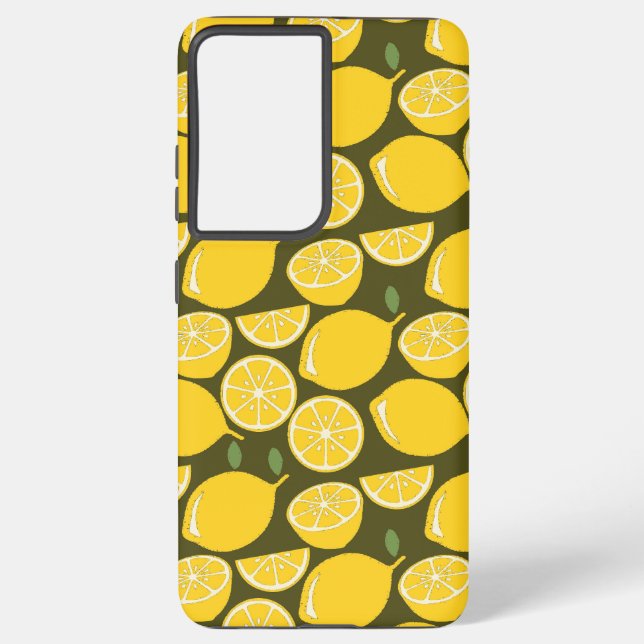 Coque Samsung Galaxy Citron Jaune Moderne Amusant mignon (Verso)