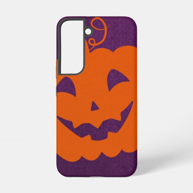 Coque Samsung Galaxy Citrouille orange d'Halloween sur Arrière - plan v (Verso)