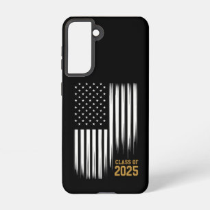 Coque Samsung Galaxy Classe De 2025 Senior American Flag Graduation