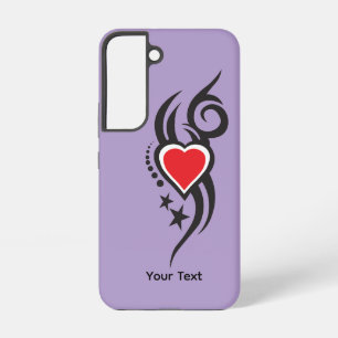 Coque Samsung Galaxy Cœur ornemental vintage avec art de tatouage flora