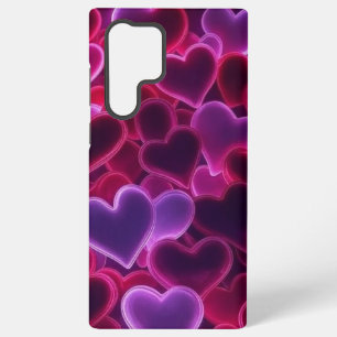 Coque Samsung Galaxy coeurs de néon mignon et coloré Saint Valentin