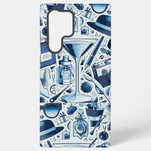 Coque Samsung Galaxy Collage bleu foncé Design chic et moderne