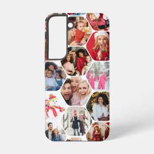 Coque Samsung Galaxy Collage Multi Photo Simple Motif Hexagone Moderne