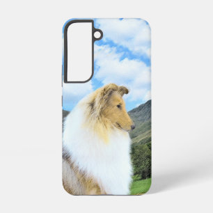 Coque Samsung Galaxy Collie en Montagne (Rough) Peinture - Chien Art