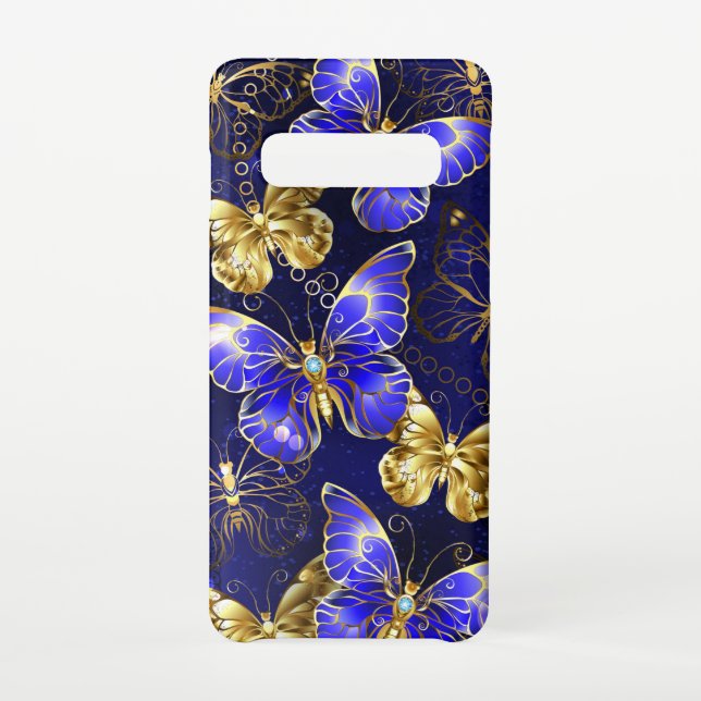 Coque Samsung Galaxy Composition avec papillons Sapphire (Dos)