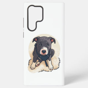 Coque Samsung Galaxy Conception de dessin animé de chiot Pitbull mignon