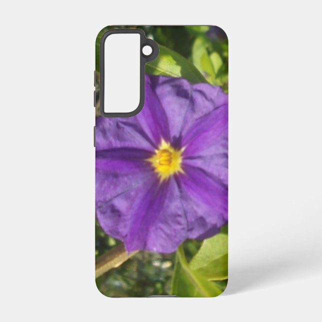 Coque Samsung Galaxy CONCEPTION DE STYLE DE FLEURS PURPLE Coque DE SAMS (Verso)