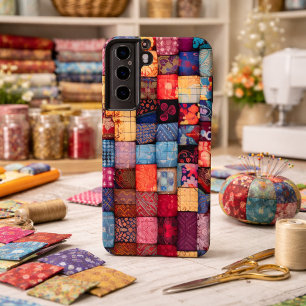 Coque Samsung Galaxy Conception pour amateurs de patchwork - Art patchw