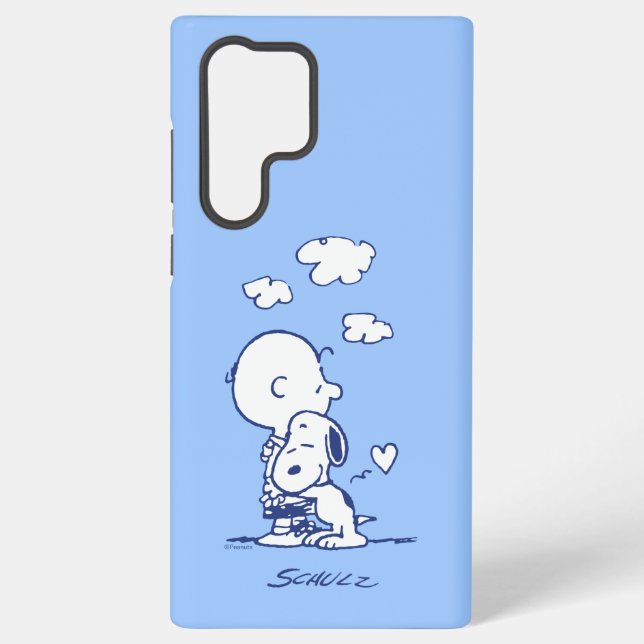 Coque Samsung Galaxy Confort et sécurité | Charlie & Snoopy Hug (Verso)