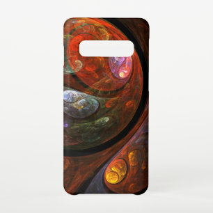 Coque Samsung Galaxy S10 Connexion fluide Art Abstrait brillant