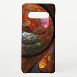 Coque Samsung Galaxy S10+ Connexion fluide Mat d'art Abstrait