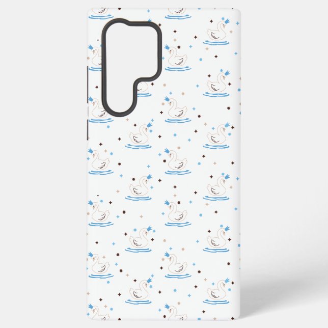 Coque Samsung Galaxy Conte de fée du lac Swan enchanté Swan couronné (Verso)