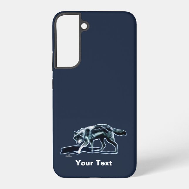 Coque Samsung Galaxy Coque-coque iphone de loup foncé (Verso)