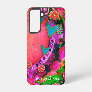 Coque Samsung Galaxy coque iphone d'intégrité "Coeurs et fleurs"