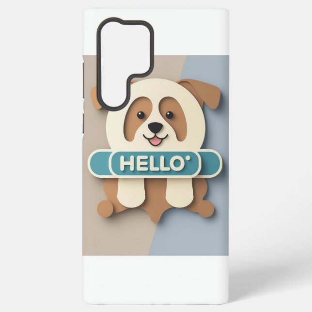 Coque Samsung Galaxy Coque mobile mignon "Hello" (Verso)