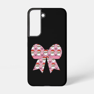 Coque Samsung Galaxy Coquette Noël Rose Bow Père Noël Vintage Retro