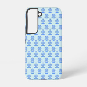 Coque Samsung Galaxy Coquille d'huîtres pour bébé bleu et modèle de per