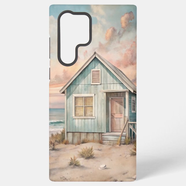 Coque Samsung Galaxy Cosy Coastal Cottal Beach House Aquarelle (Verso)
