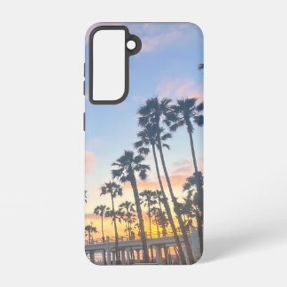 Coque Samsung Galaxy Coucher de soleil orange en bord de mer en Califor