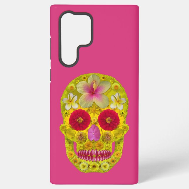 Coque Samsung Galaxy Crâne à fleurs 8 (Verso)