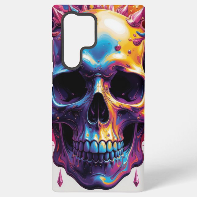 Coque Samsung Galaxy Crâne coloré (Verso)