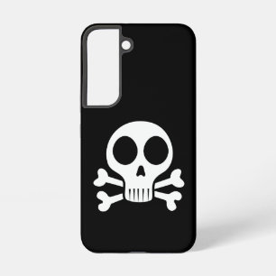 Coque Samsung Galaxy Crâne éffrayant sur un arrière - plan noir