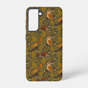 Coque Samsung Galaxy Créatures des bois et Motif Feuille