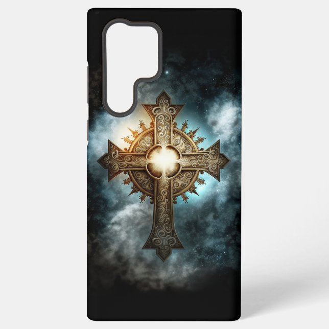 Coque Samsung Galaxy Croix chrétienne céleste Samsung Galaxy Coque (Verso)