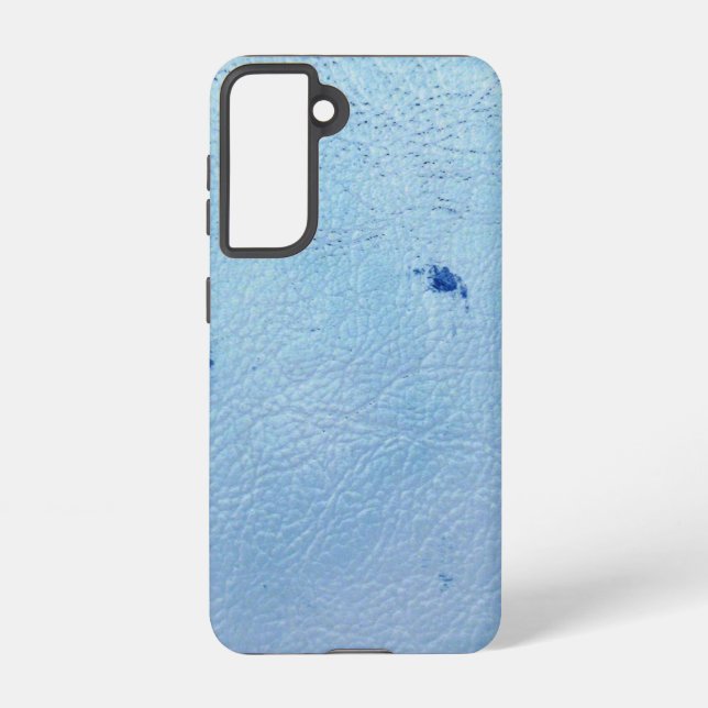Coque Samsung Galaxy Cuir bleu rustique Faux (Verso)