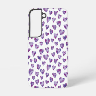 Coque Samsung Galaxy Cure violet coeur d'amour motif