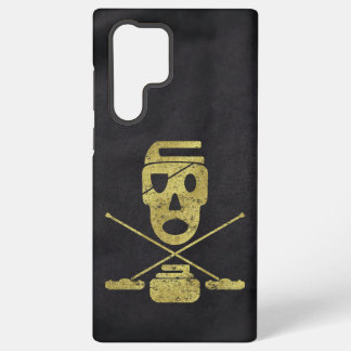 Coque Samsung Galaxy Curling Skull & Brooms Jolly Roger