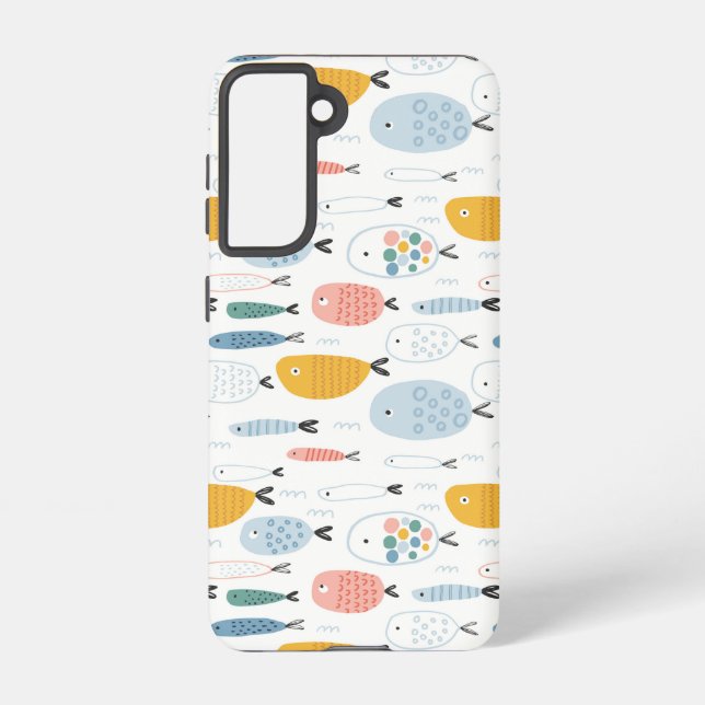 Coque Samsung Galaxy Cute Doodle École de Motif de poisson (Verso)