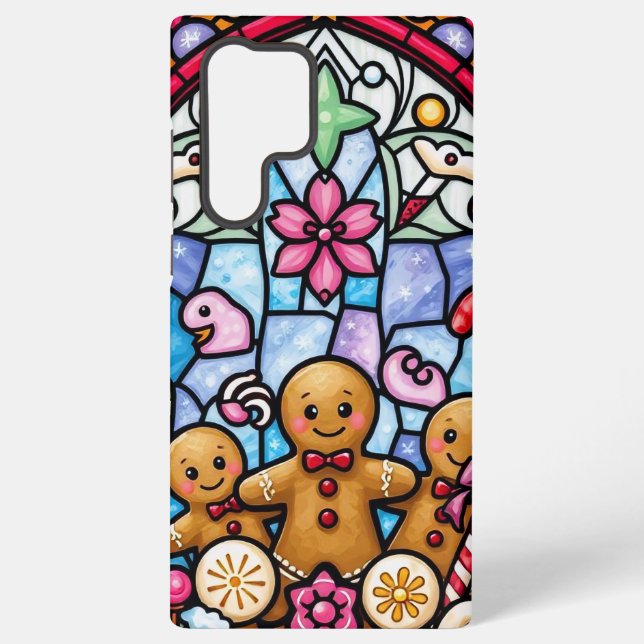 Coque Samsung Galaxy Cute gingerbread men phone cover (Verso)