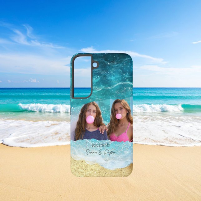 Coque Samsung Galaxy Cute Ocean/Beach Besties Custom Photo (Créateur téléchargé)